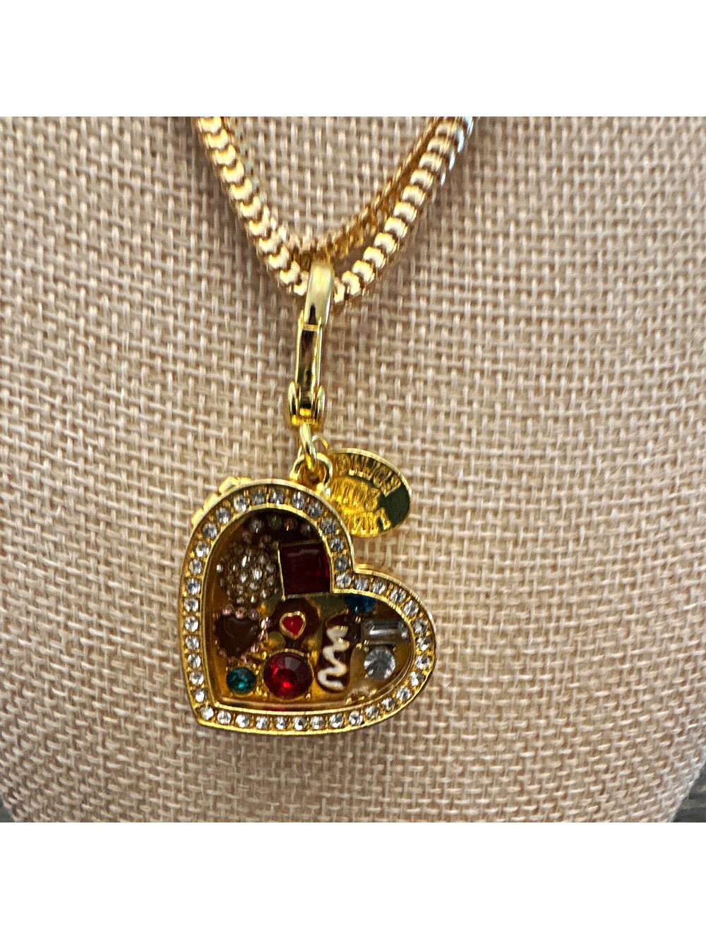 chocolate Heart box Charm Pendant Necklace Limited Edition